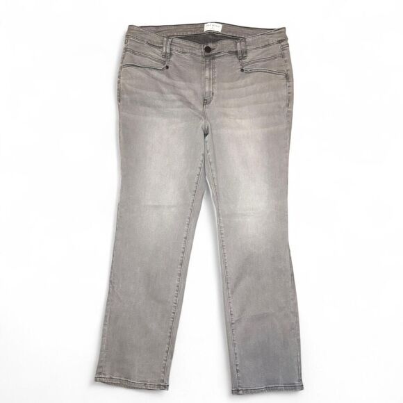 Lane Bryant Women’s 20 Signature Fit Mid-Rise Straight Gray Jeans Flex Magic Wai - Picture 1 of 4